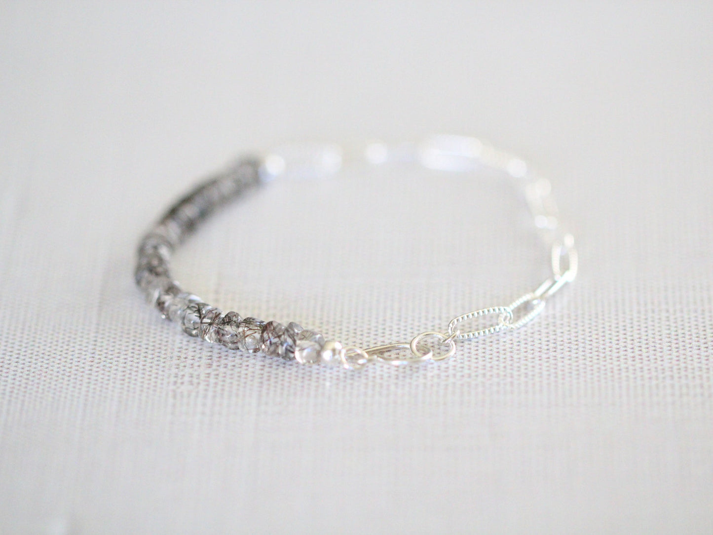 Cara Beaded Bracelet - Rutilated Quartz