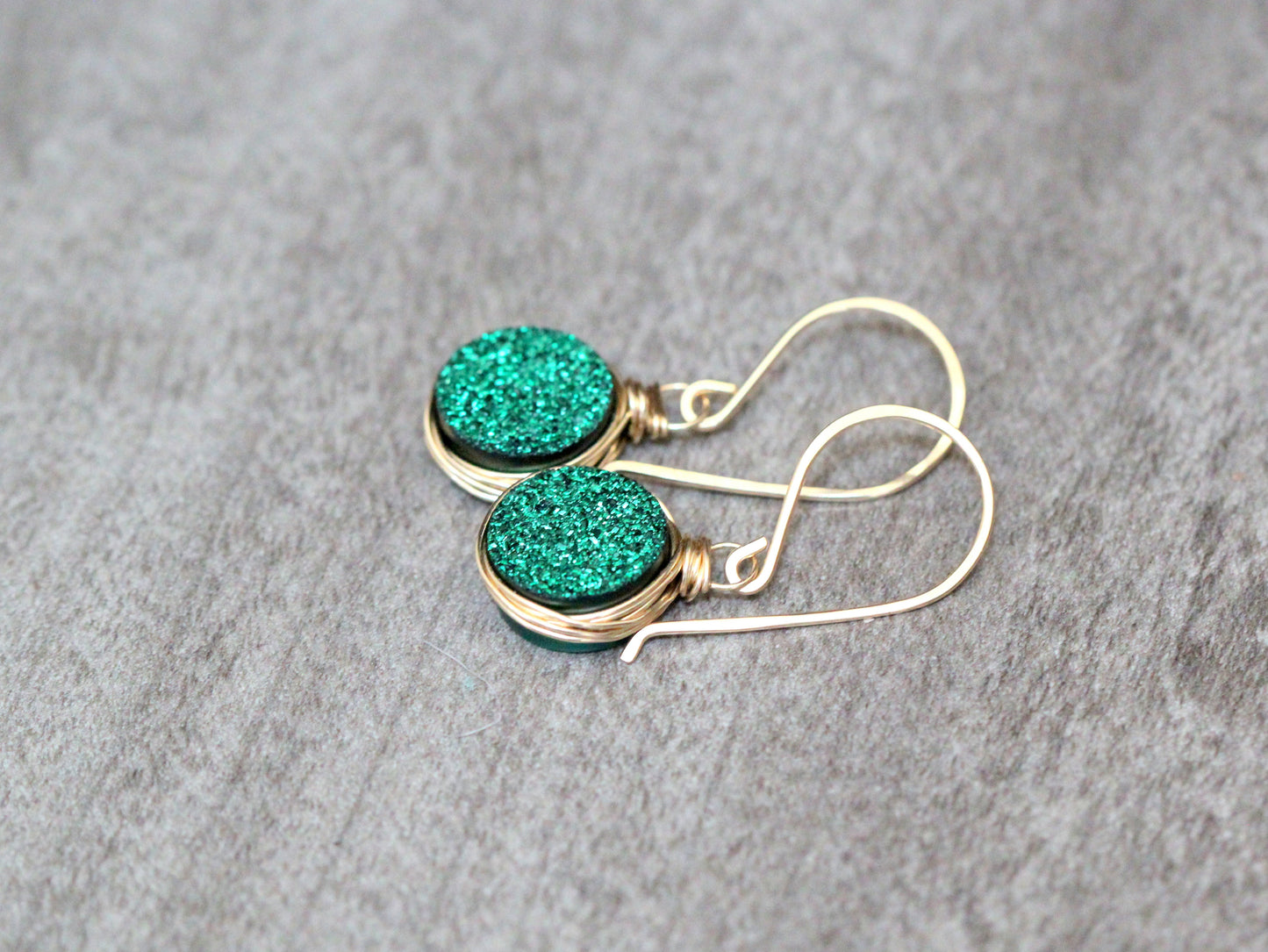 Druzy Bezel Drops (Multiple Colors) - As Seen in DaySpa Magazine