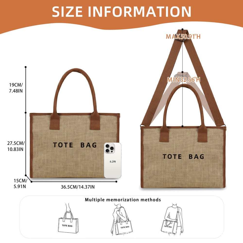 Clare Mixed Media Canvas Tote