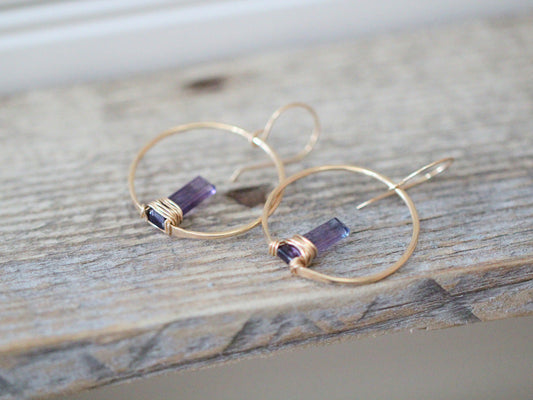 Sunrise Earrings - Fluorite ( As Seen On Chambers )