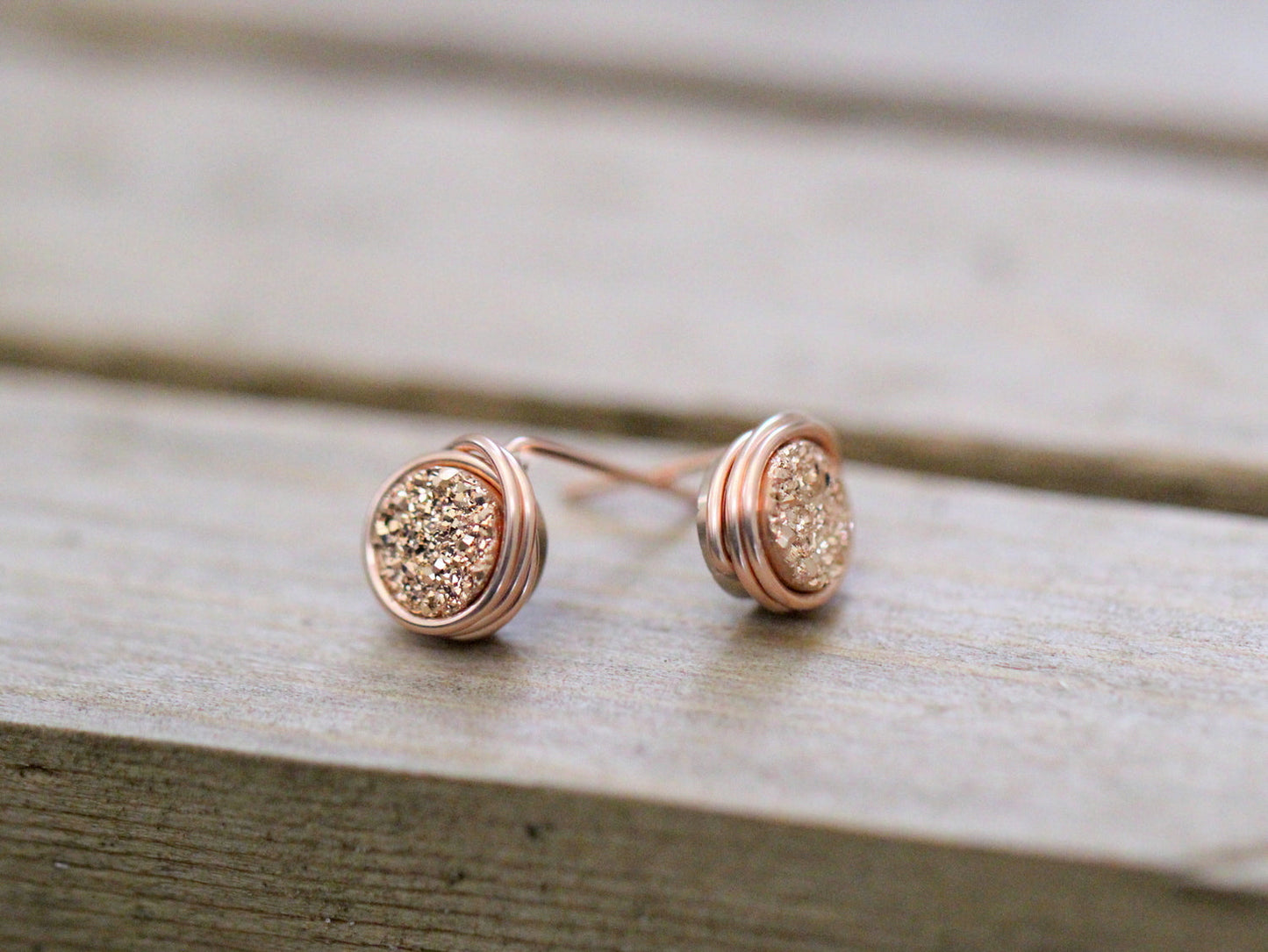 Micro Studs - Gilded Rose Gold