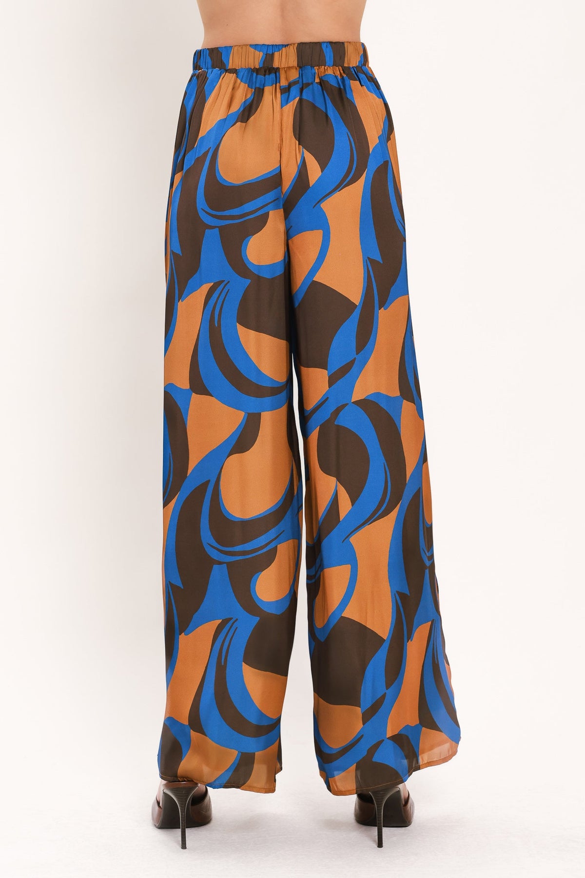 SIENNA WAVE STATEMENT WOVEN WIDE LEG PANTS