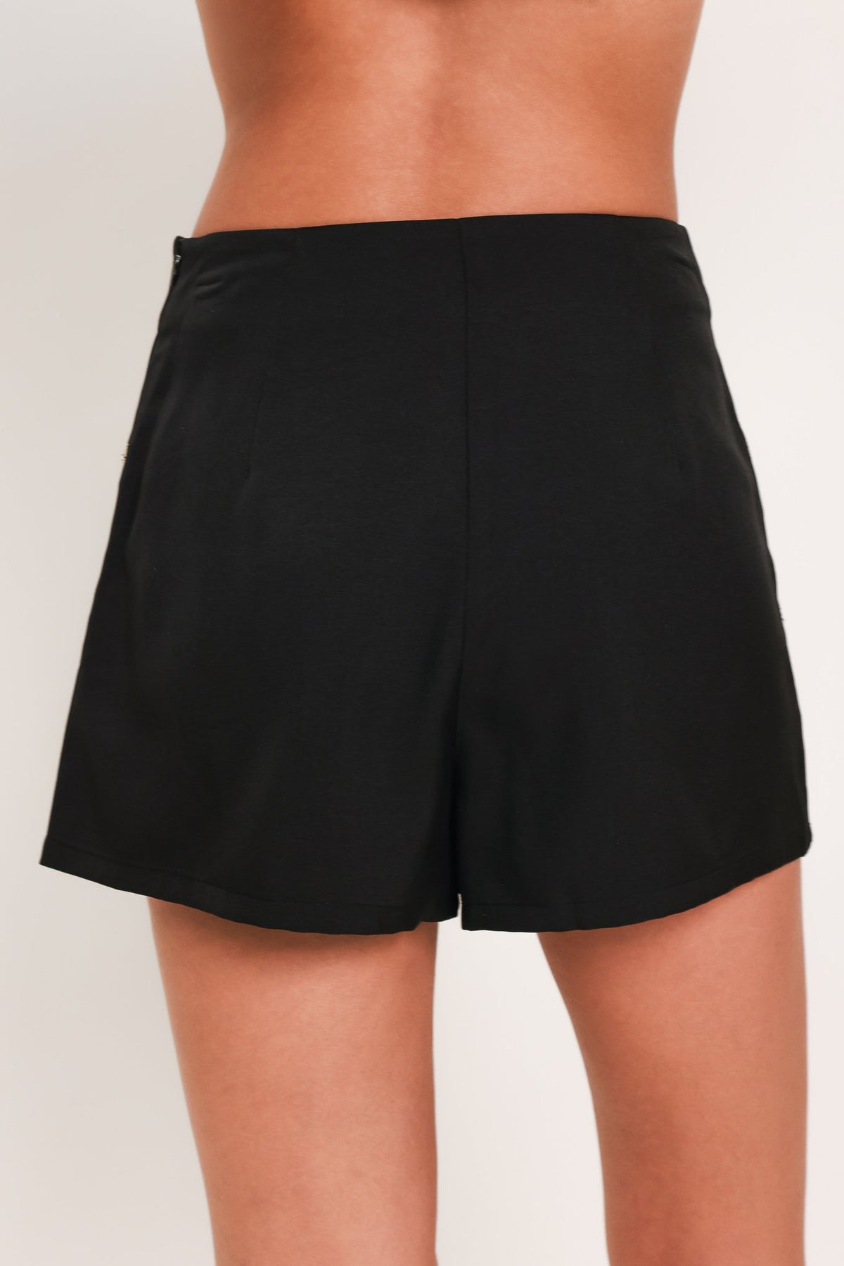JEWELED NOIR BLACK EMBELLISHED SKORT
