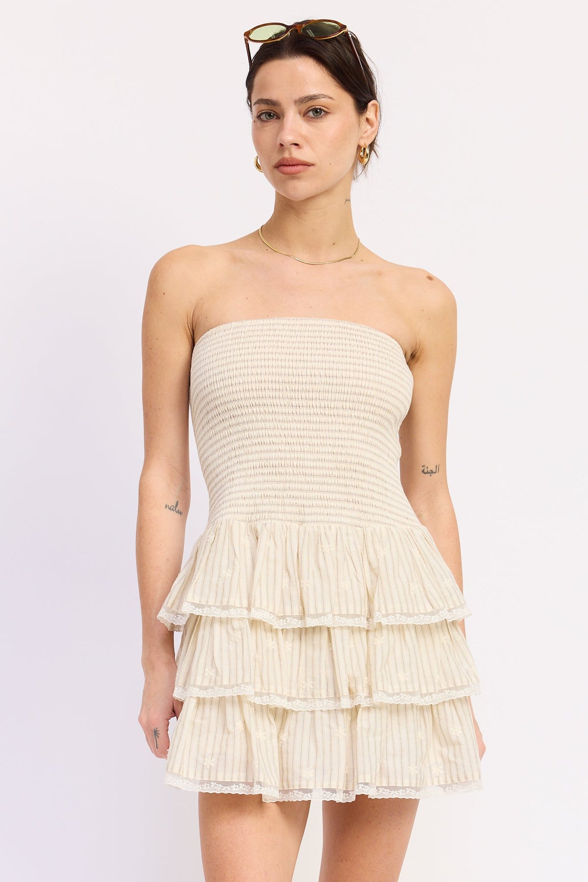 daniela mini dress beige Silk Satin Colors:Ivory 841 10 Chic Swimwear And the Daniela floral beaded Removed from Google