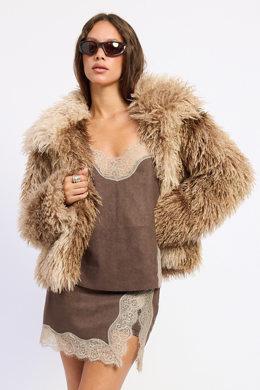Zafrina Faux Fur Coat