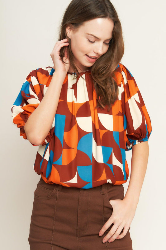 GONE IN A BLINK WOVEN TOP