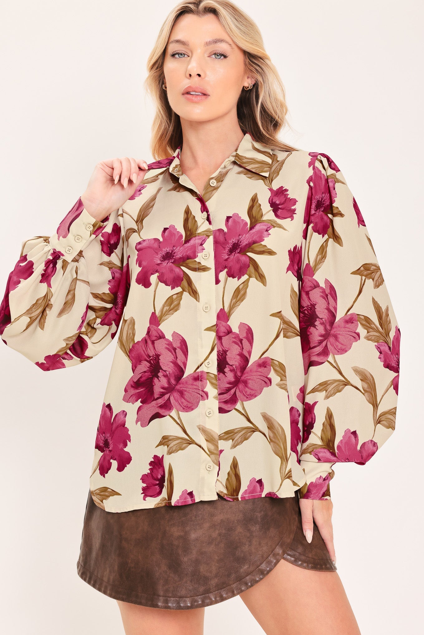 MULBERRY BLOSSOM MUSE WOVEN TOP