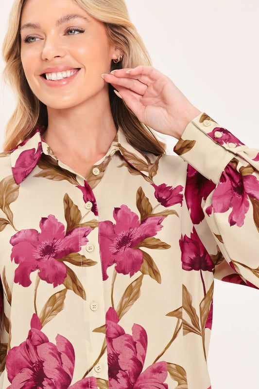 MULBERRY BLOSSOM MUSE WOVEN TOP