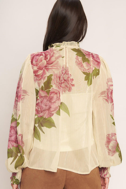 ROMANTIC HERITAGE WOVEN TOP