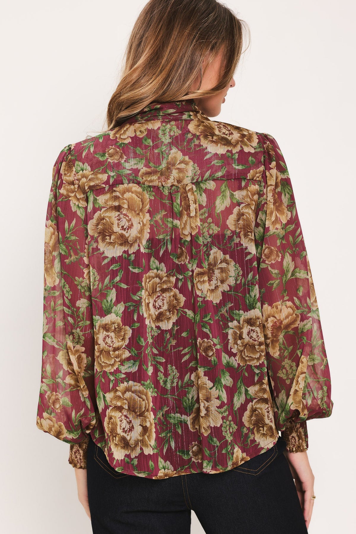 WHISPERING GARDEN WOVEN TOP