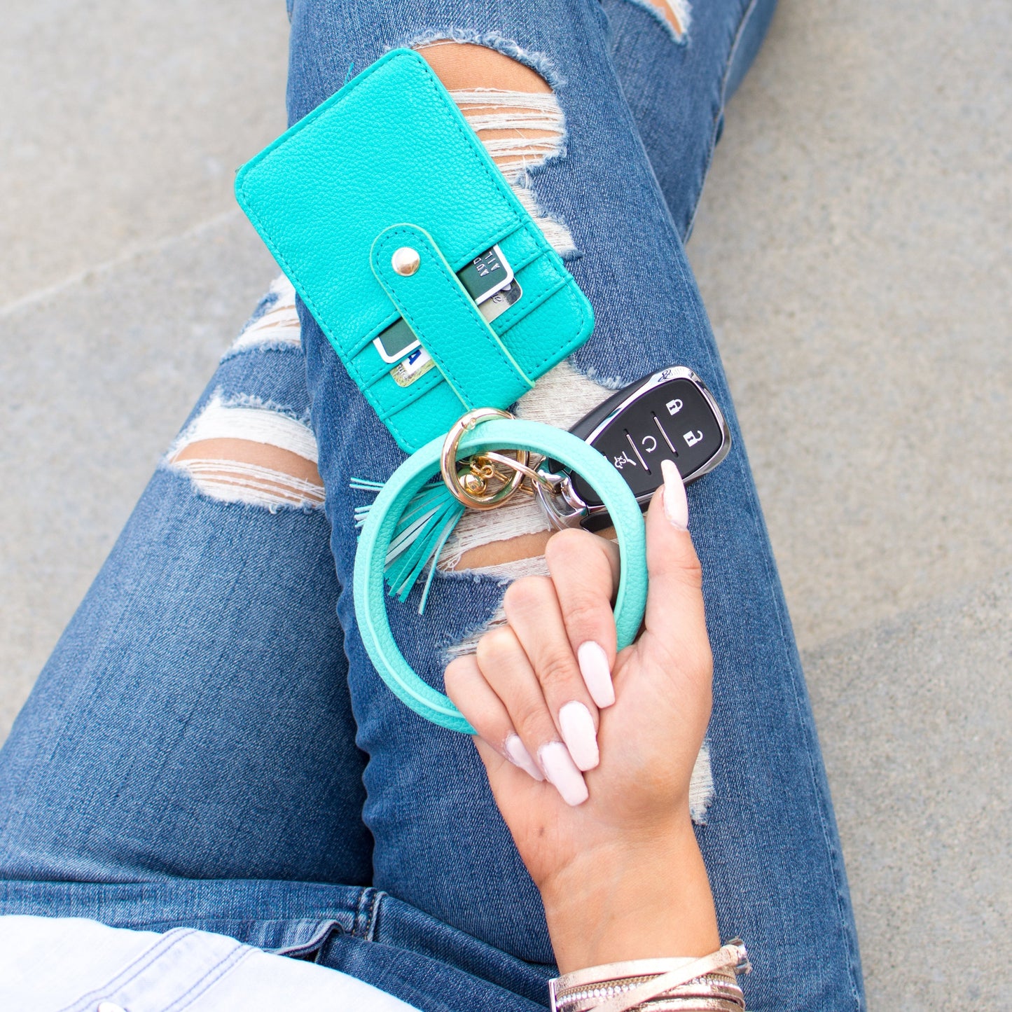 Key Ring Wallet Bracelet
