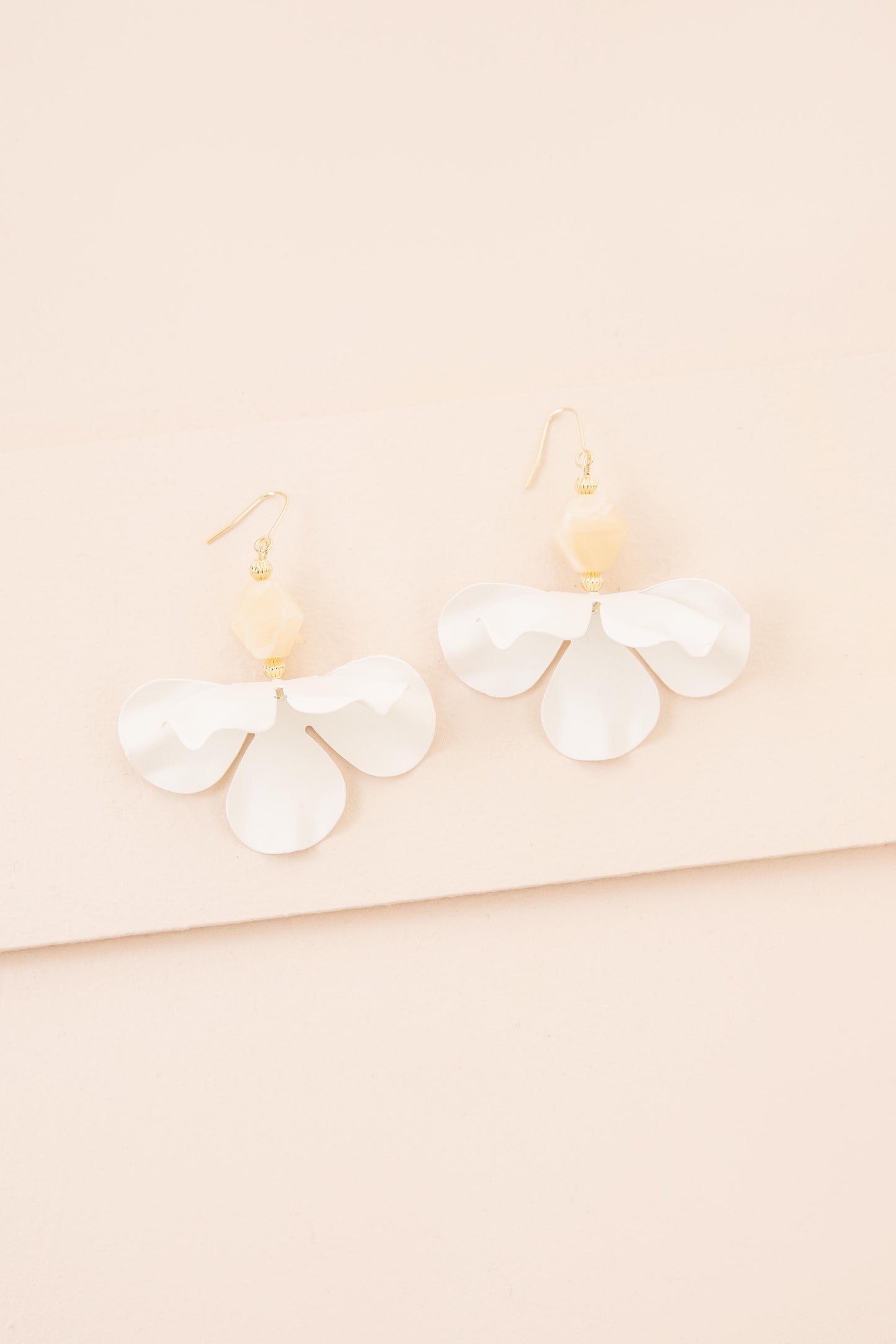 Snowdrop Hook Earrings | White