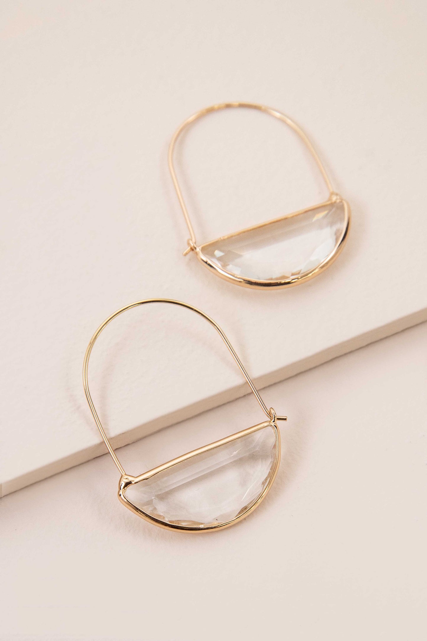 Glacier Hoop Earrings | Clear