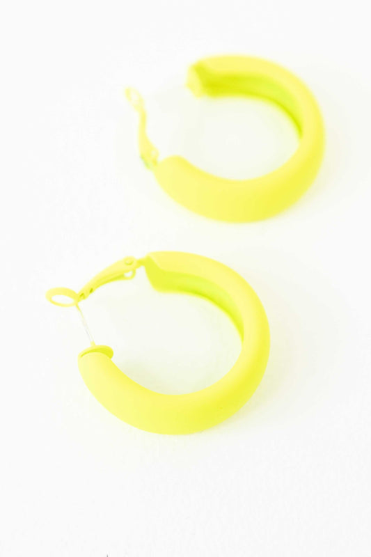 Eclectic Hoop Earrings | Yellow