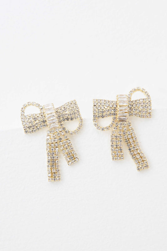 Crystal Bow Earrings