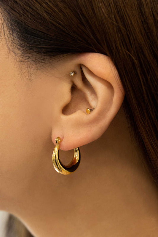 Simple Hoop Earrings | Gold