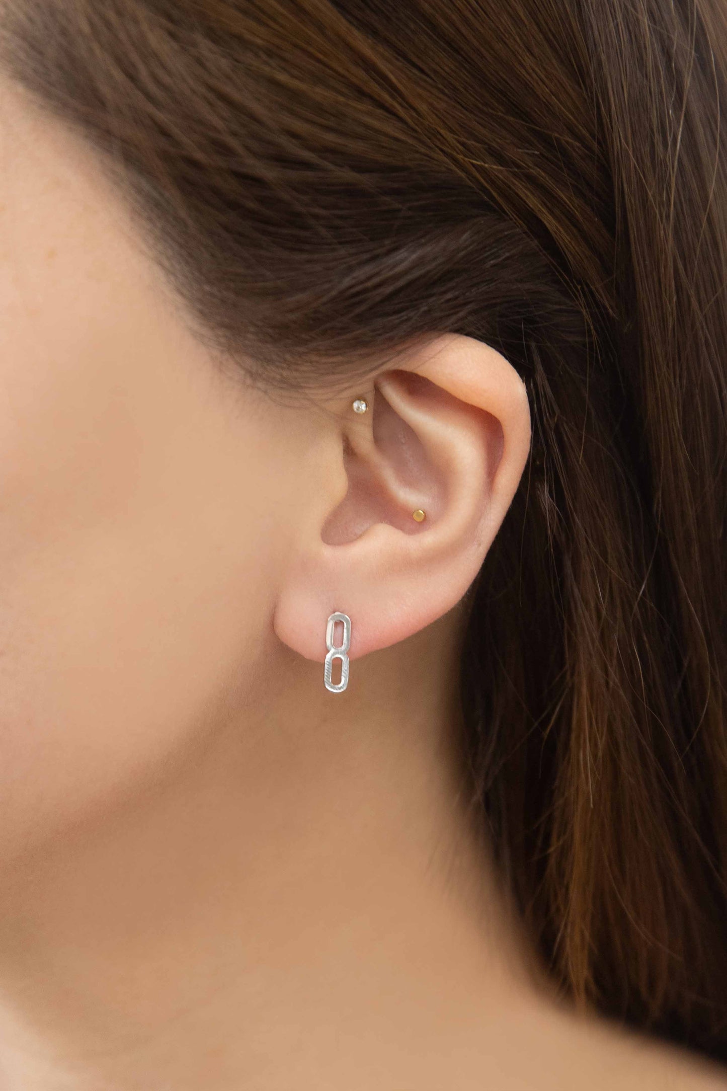 Connection Stud Earrings | Gold
