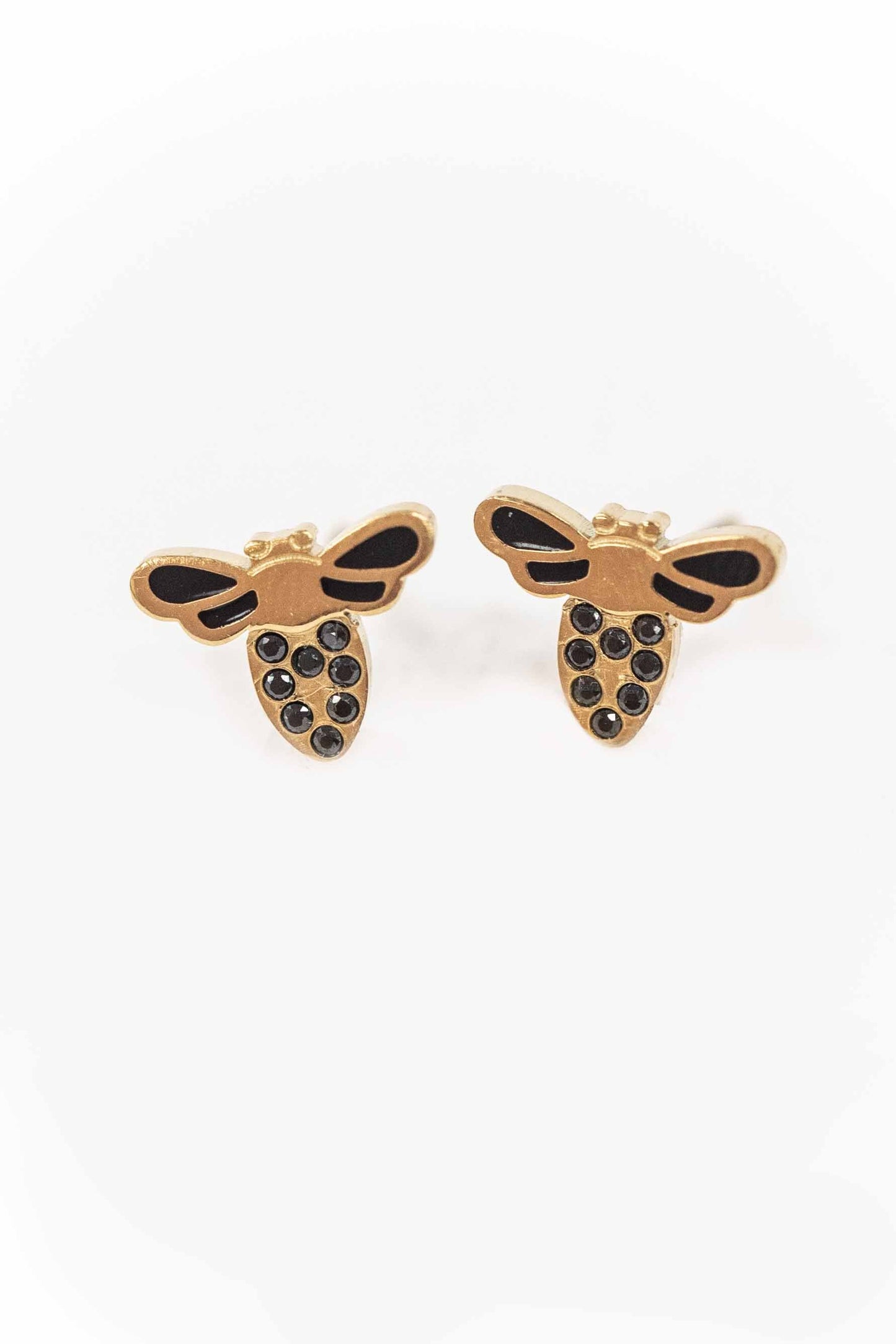 Buzzing Bee Stud Earrings | Gold