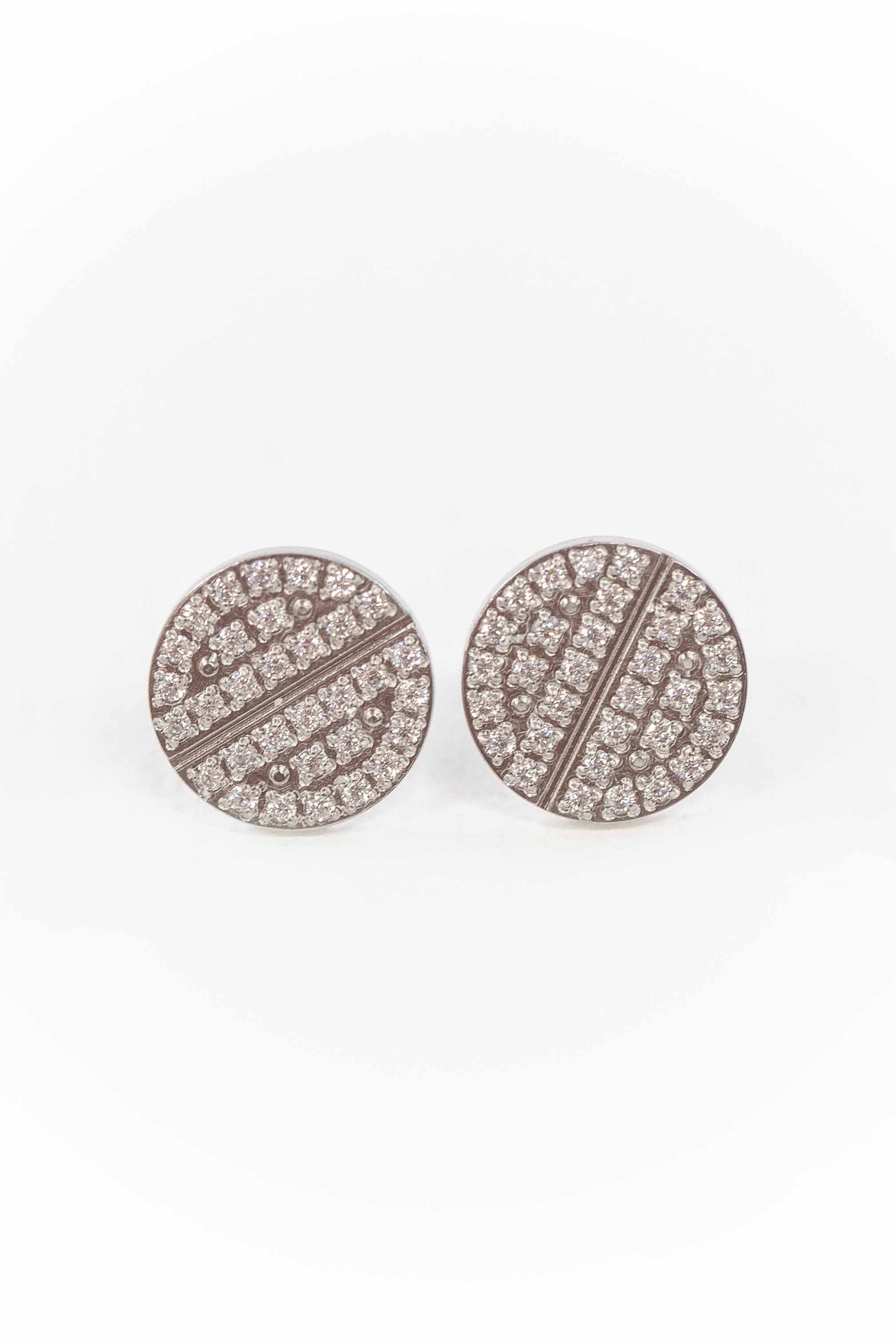 Cent Stud Earrings | Silver