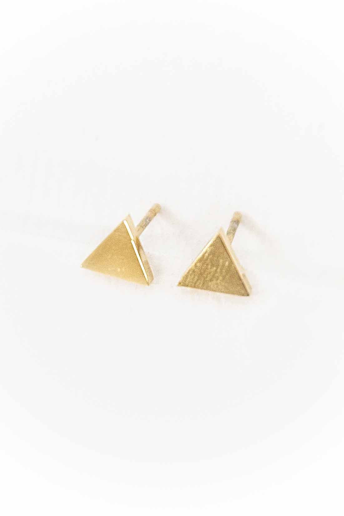 Triangle Stud Earrings | Gold