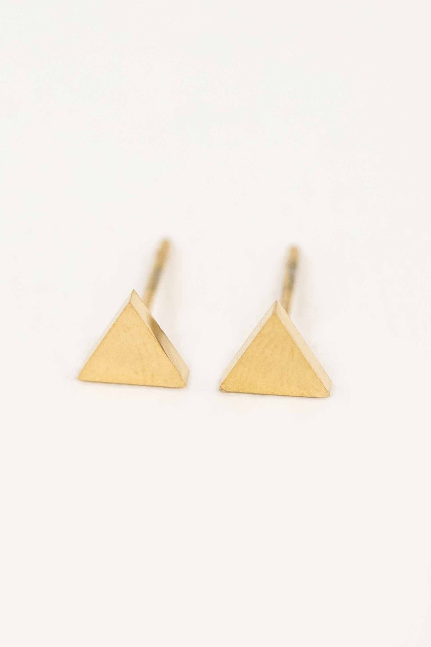 Triangle Stud Earrings | Gold