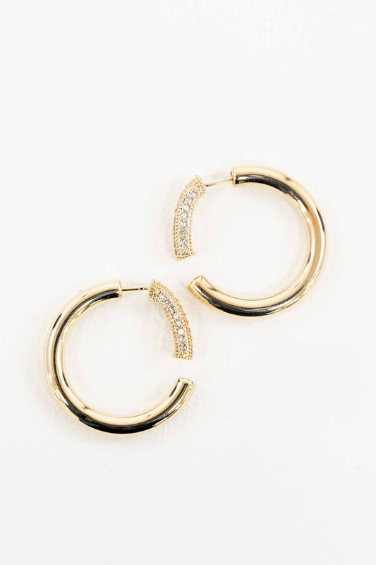 Arc Hoop Ear Jacket Earrings