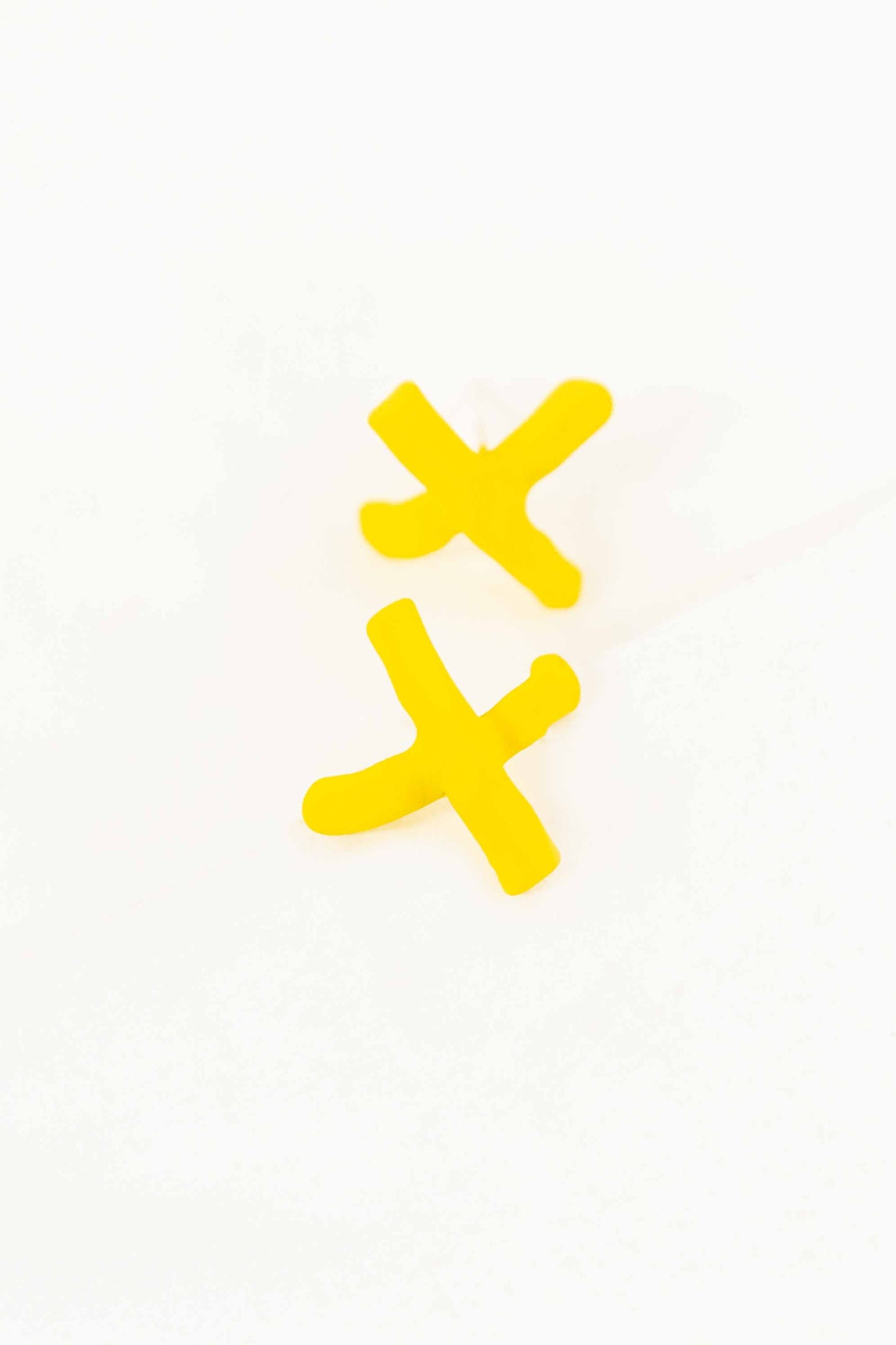 Tic Tac Toe Earrings | Yellow