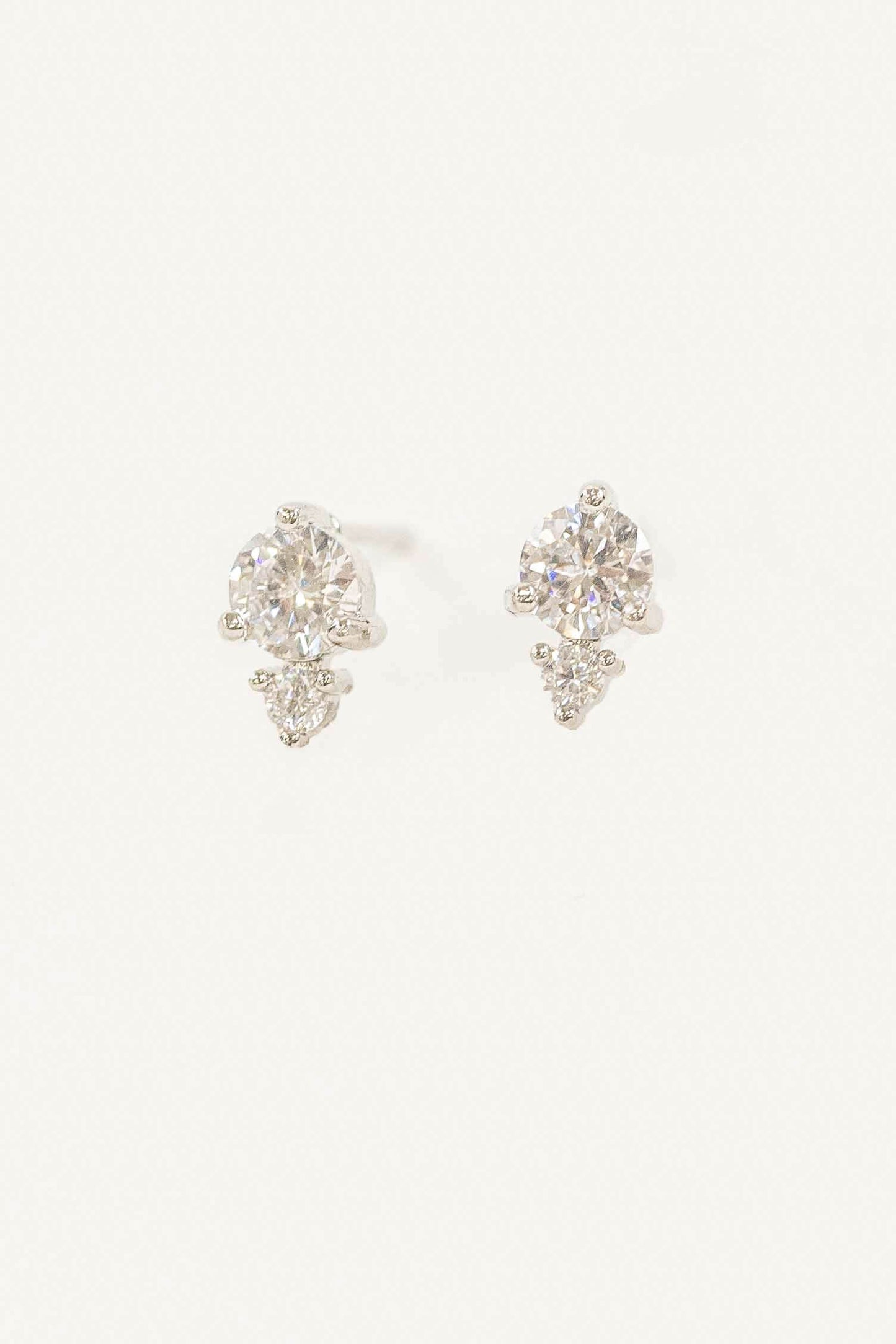 Mini Cluster Stud Earrings | Silver
