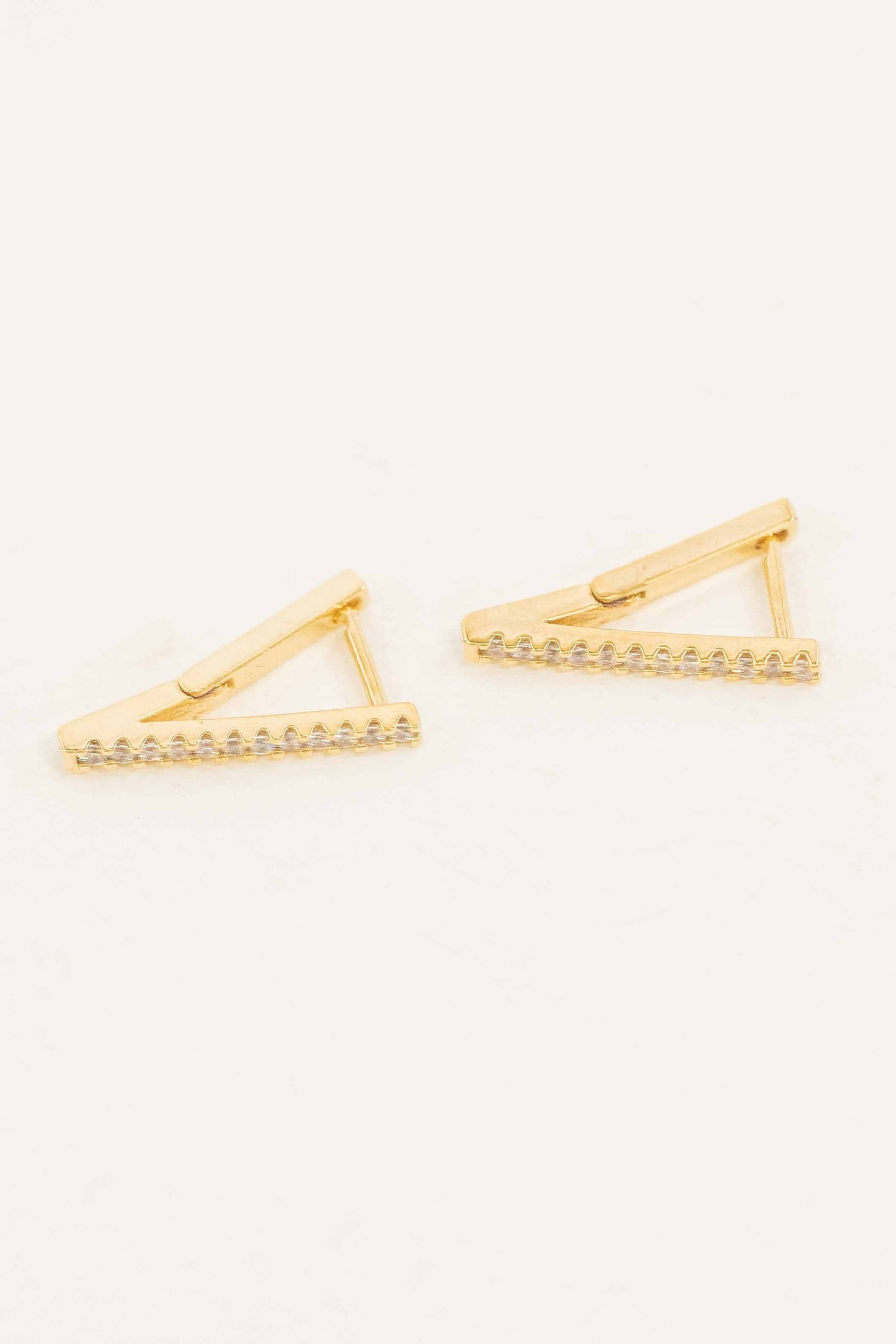 Edged Hoop Earrings | Gold