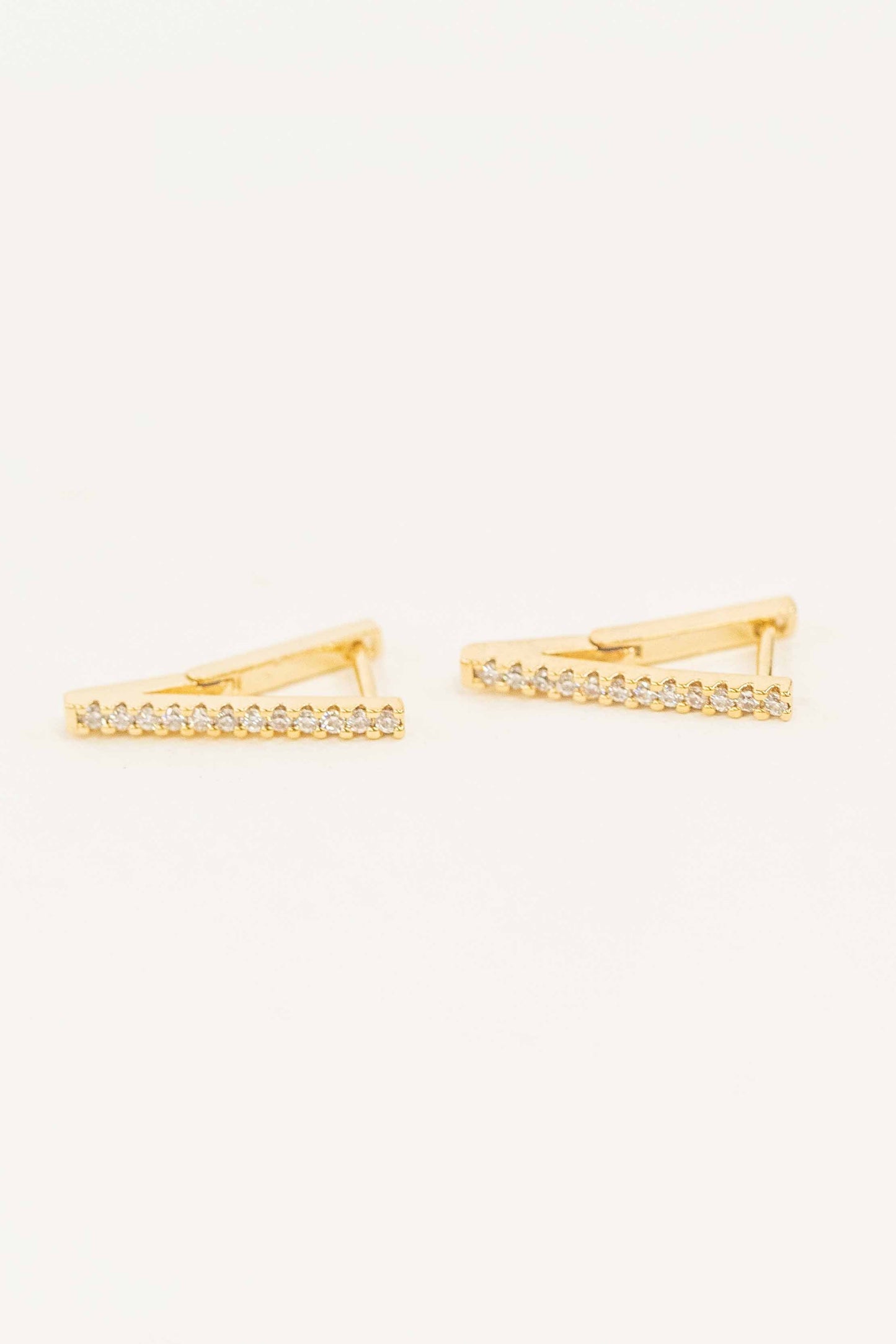 Edged Hoop Earrings | Gold