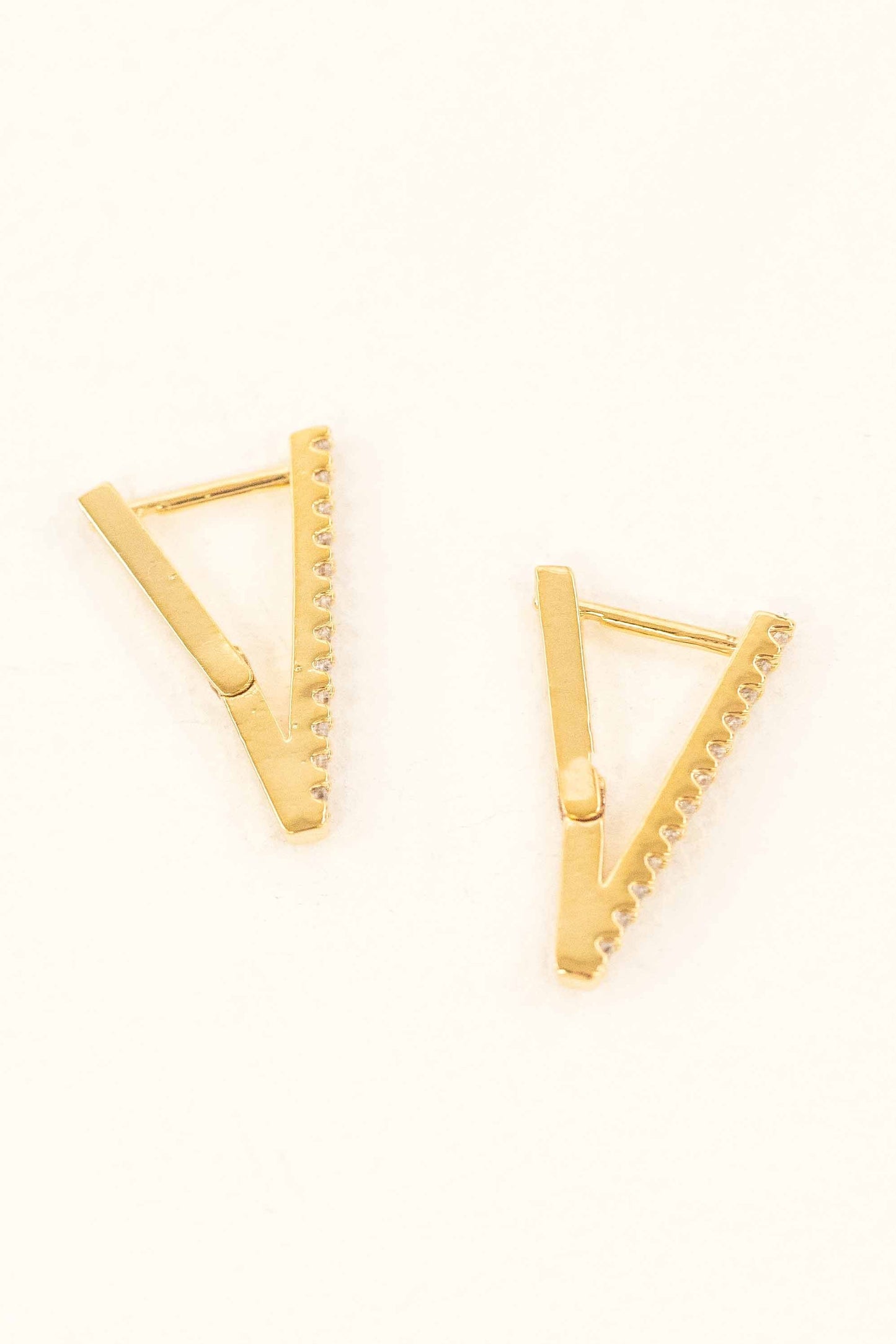 Edged Hoop Earrings | Gold