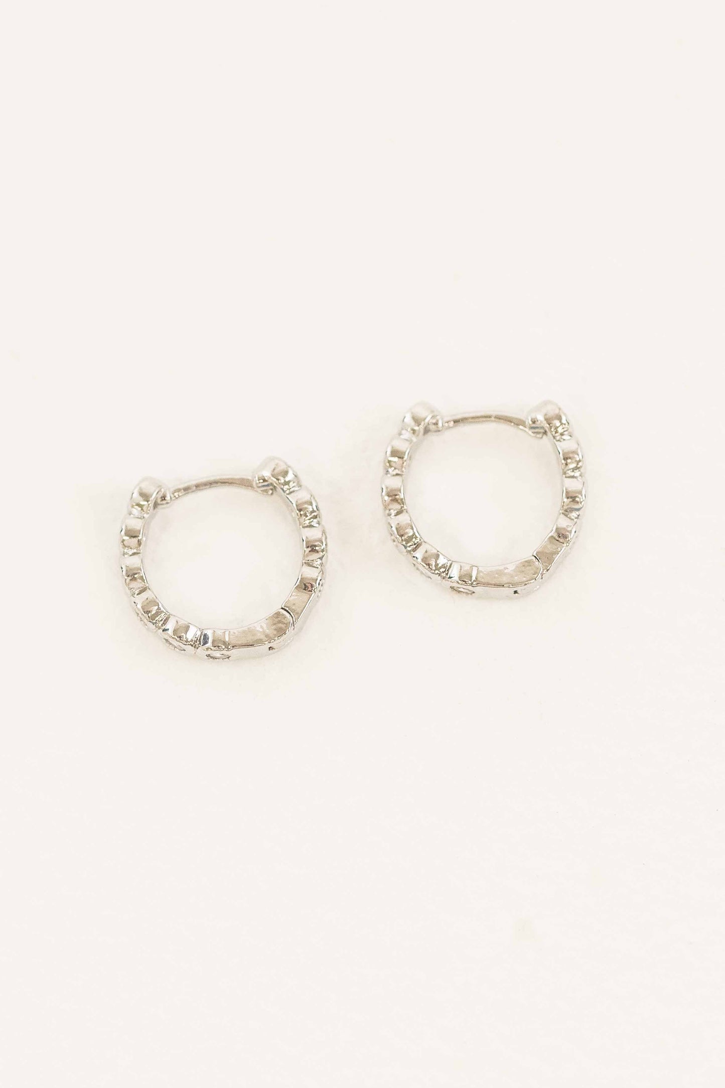 Surreal Huggie Hoop Earrings | Silver