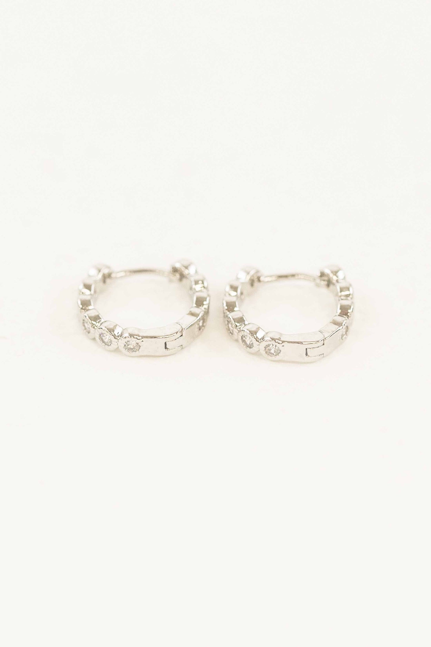 Surreal Huggie Hoop Earrings | Silver