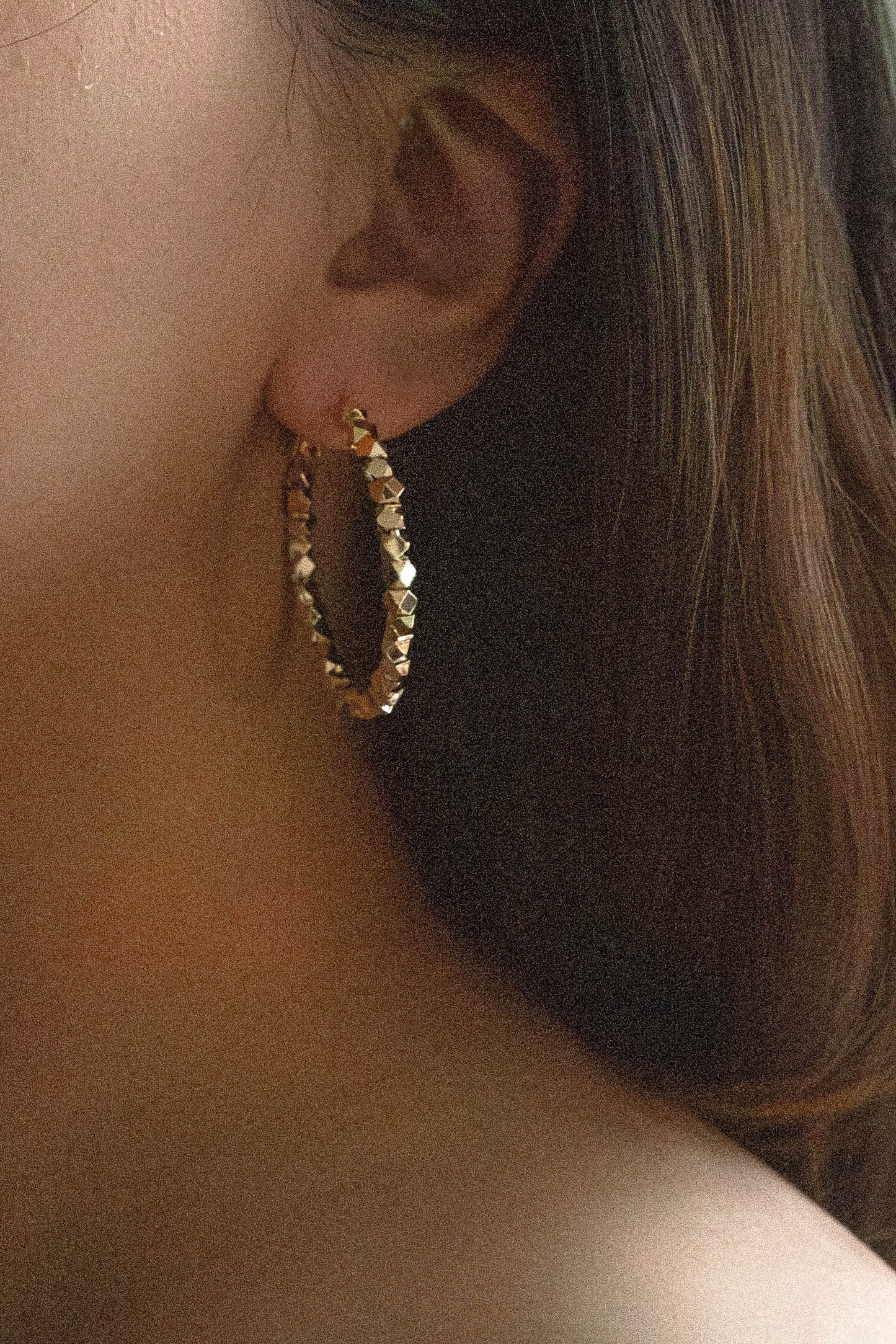 Pixeled Hoop Earrings