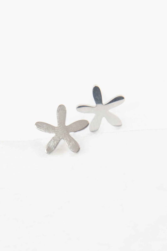 Amelanchier Flower Stud Earrings | Silver