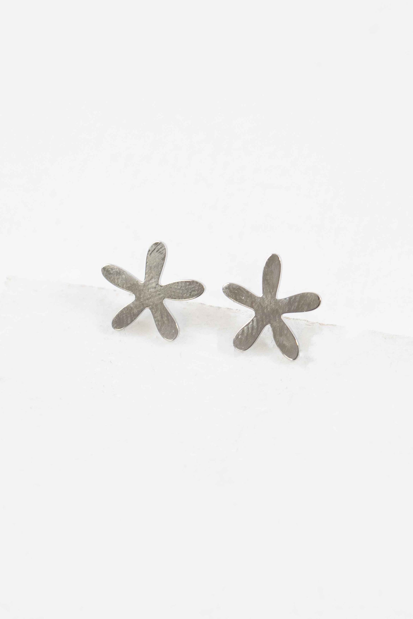 Amelanchier Flower Stud Earrings | Silver