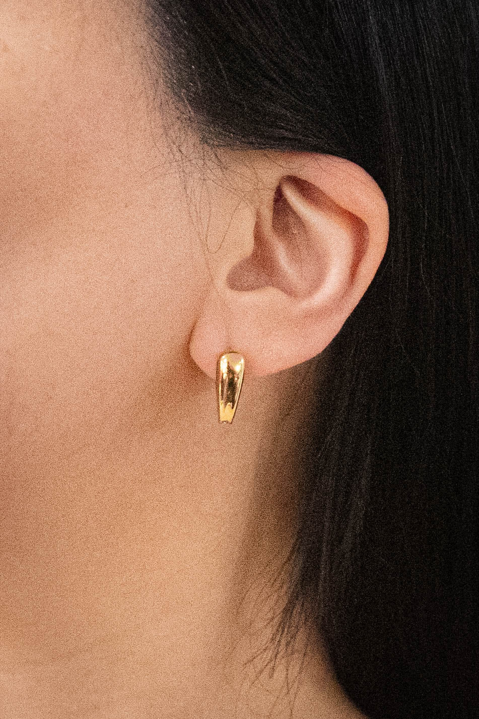 V Huggie Hoop Earrings