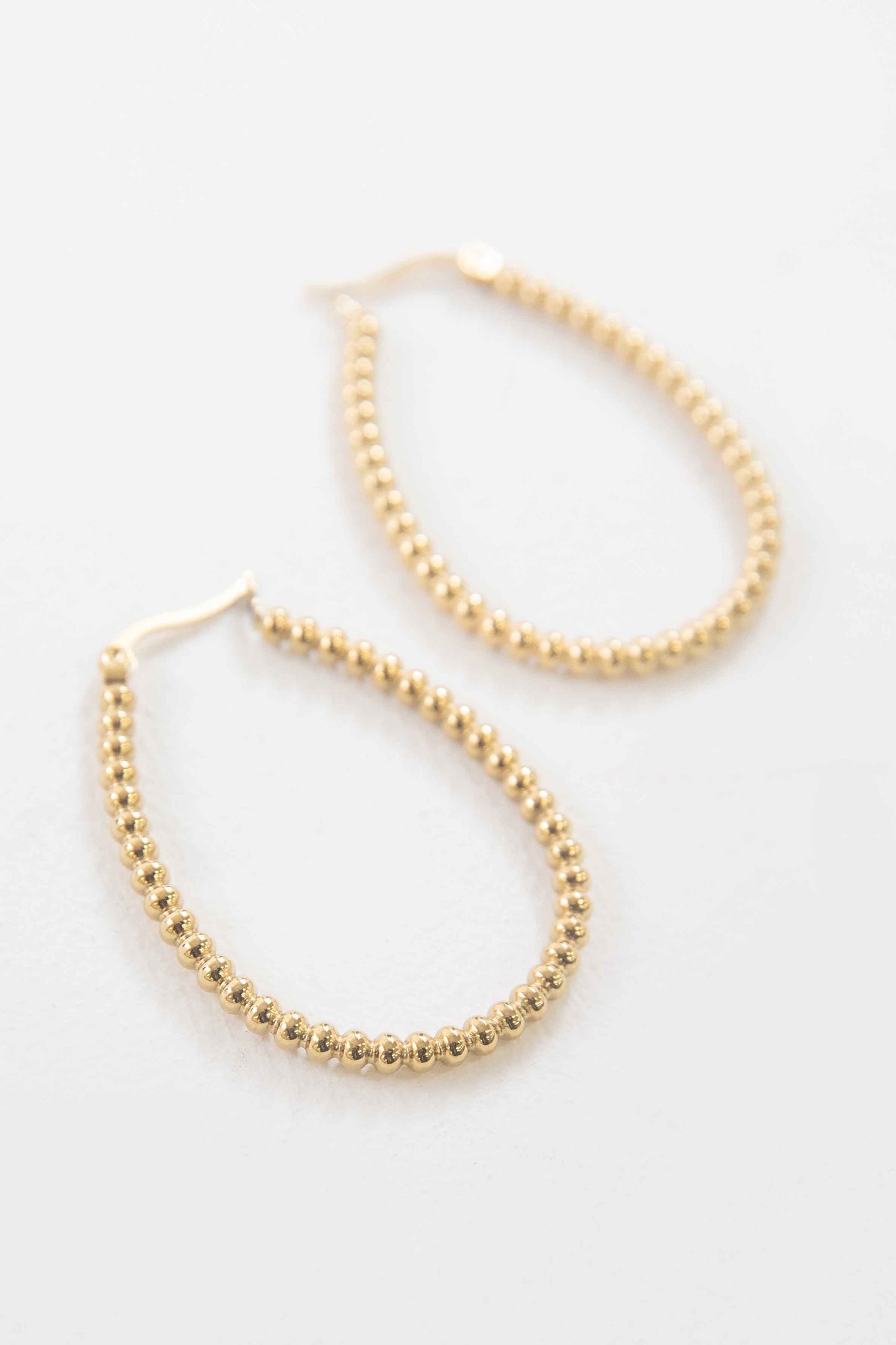 Beaded Texture Hoop Earrings