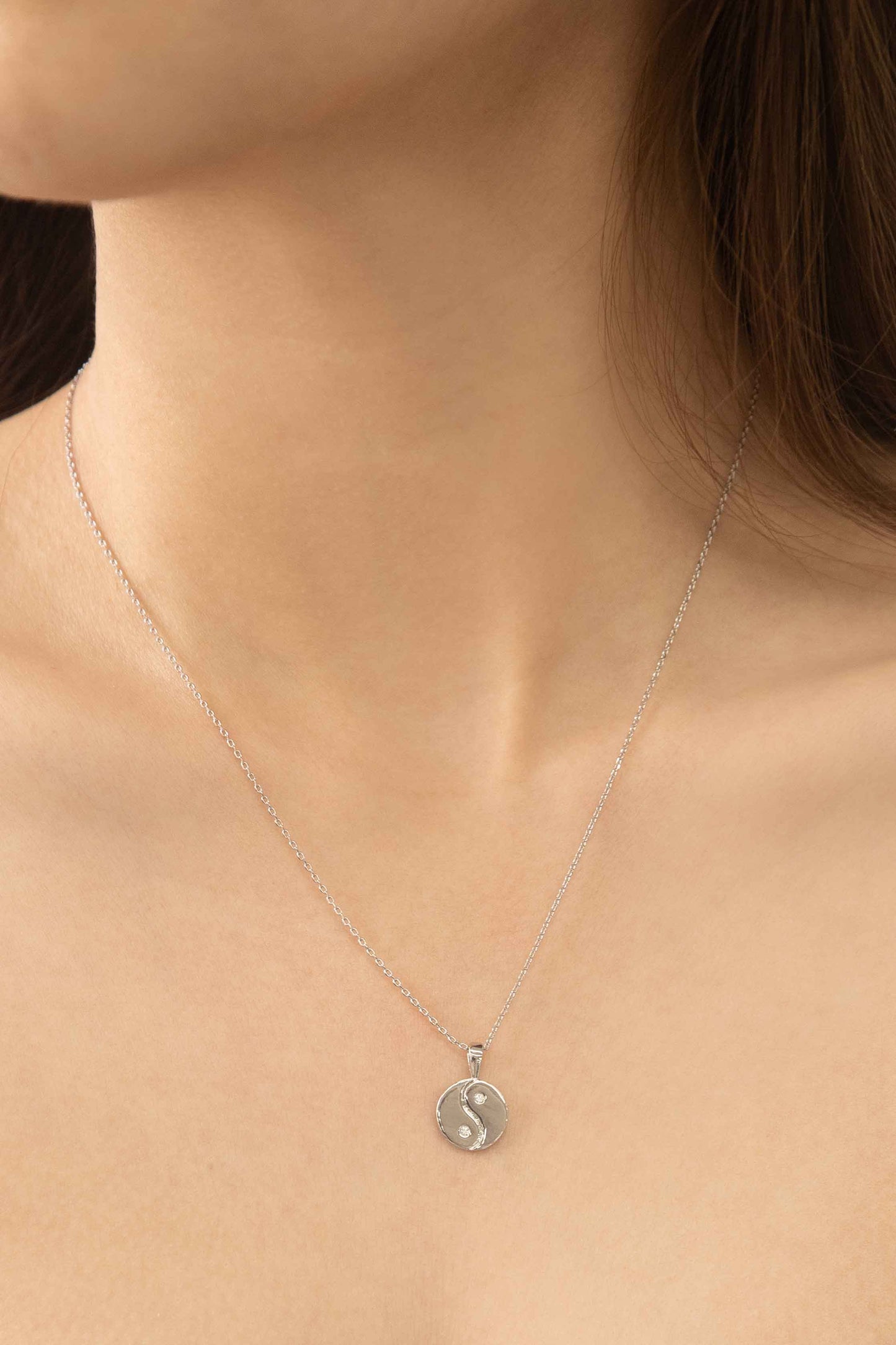 Yin Yang Necklace | Silver