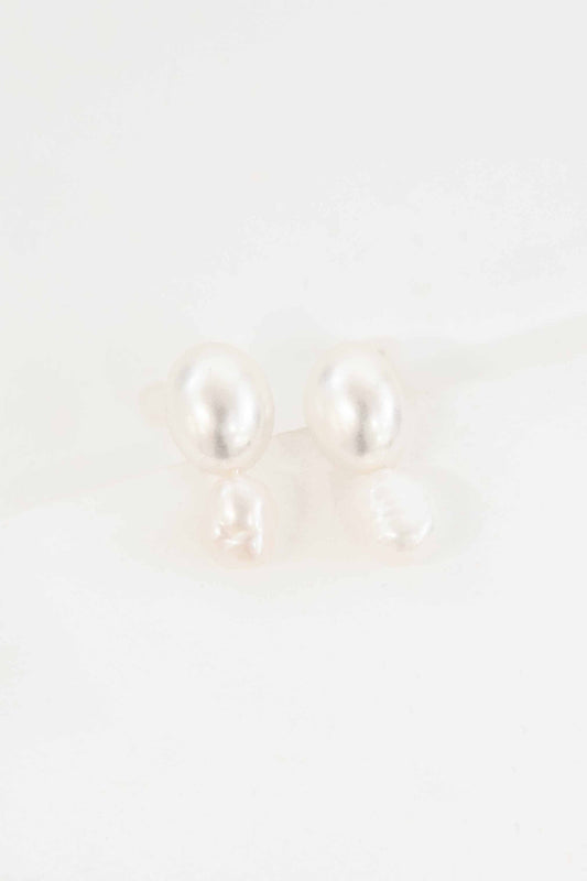 Double Pearl Earrings