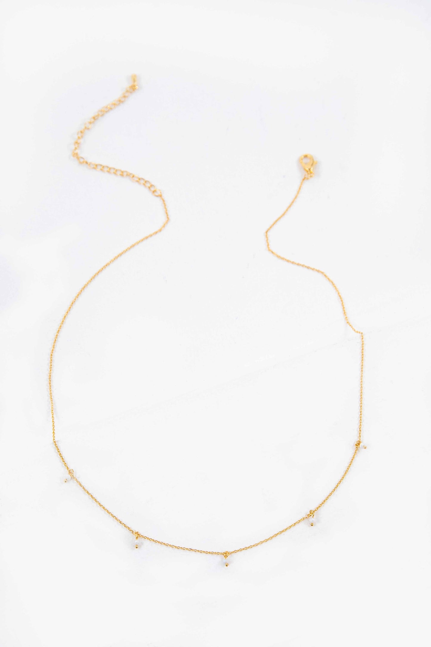 Bead Charm Necklace | White