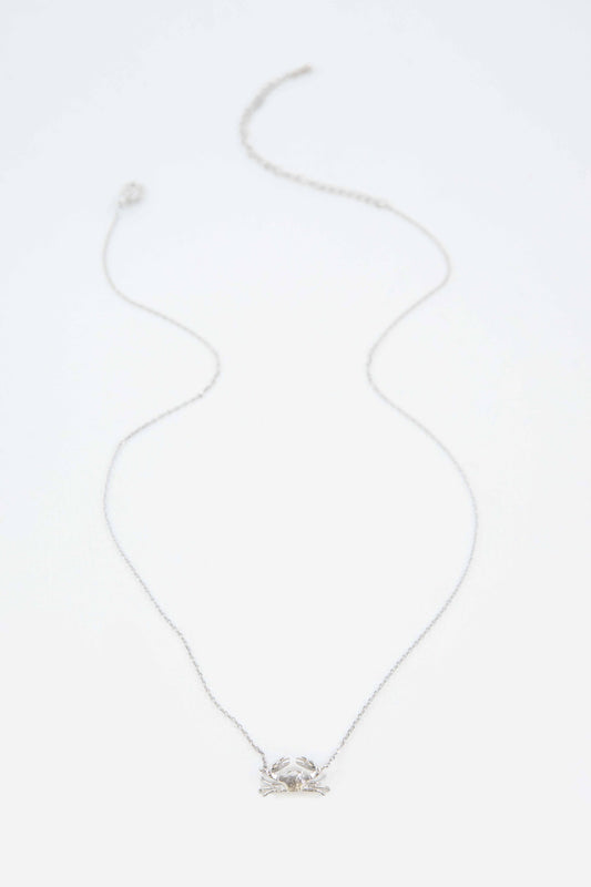 Bay Crab Necklace | Silver