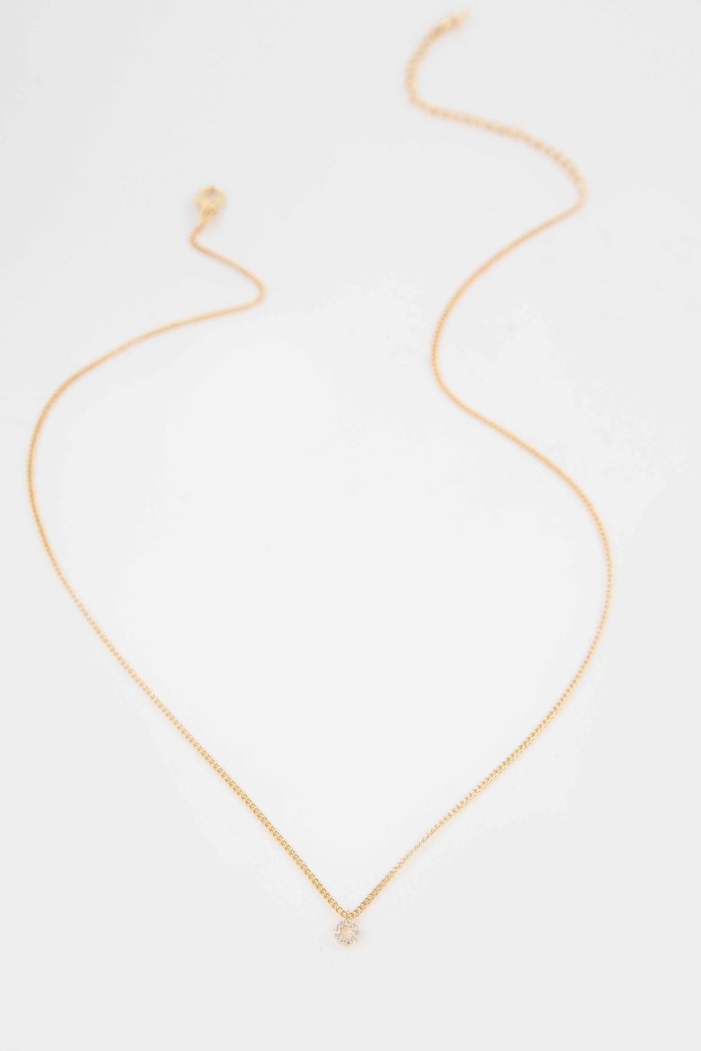 Open Circle Charm Necklace | Gold