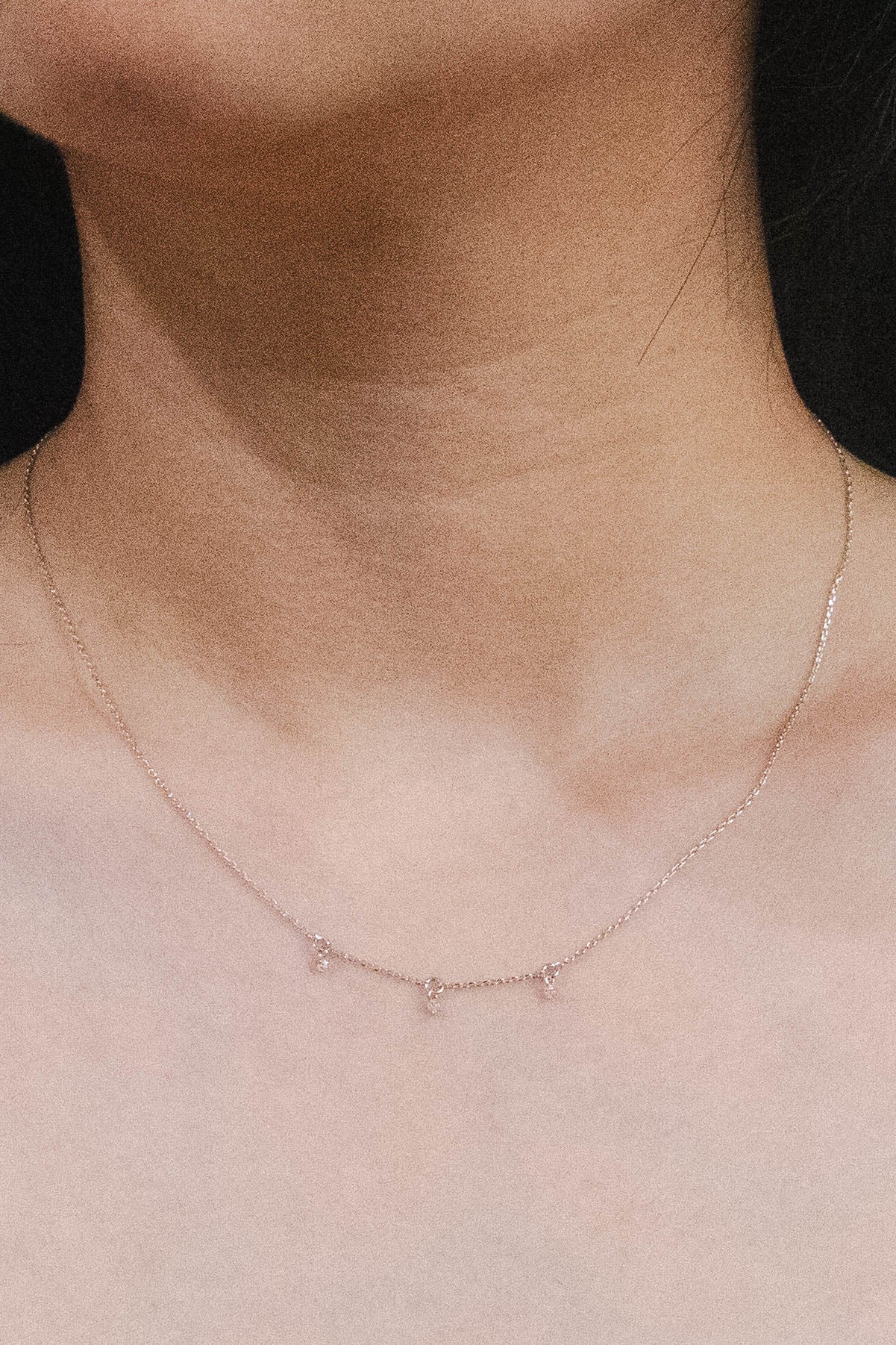 Mini Three Charm Necklace | Silver