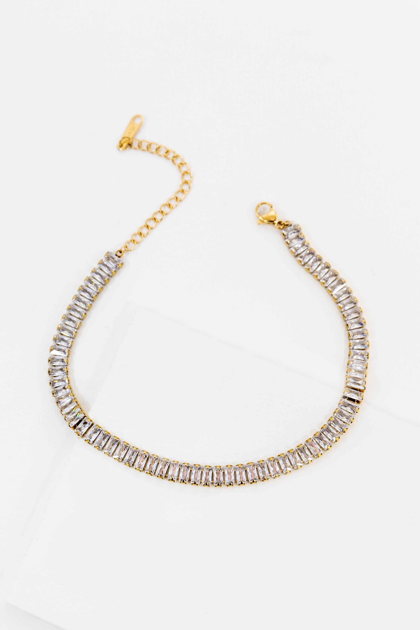 Baguette Stone Tennis Anklet