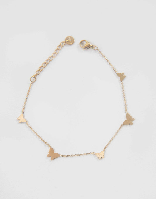 Flutter Linked Charm Bracelet | Gold