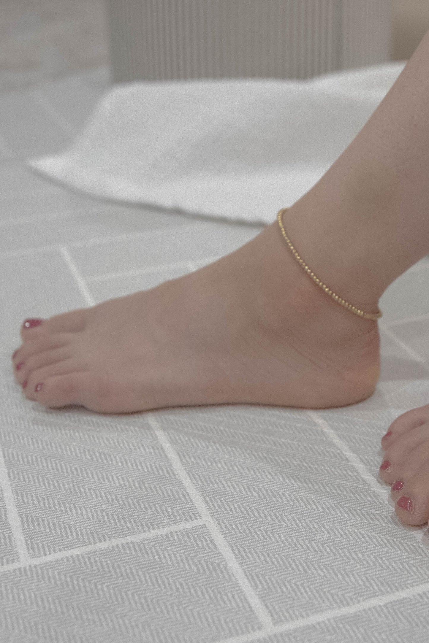 Micro Beaded Anklet | Gold