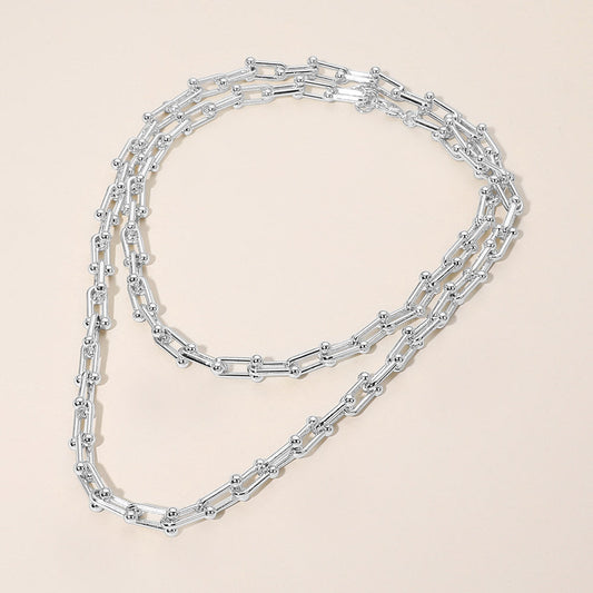 Industrial Link Chunky Chain Long Necklace