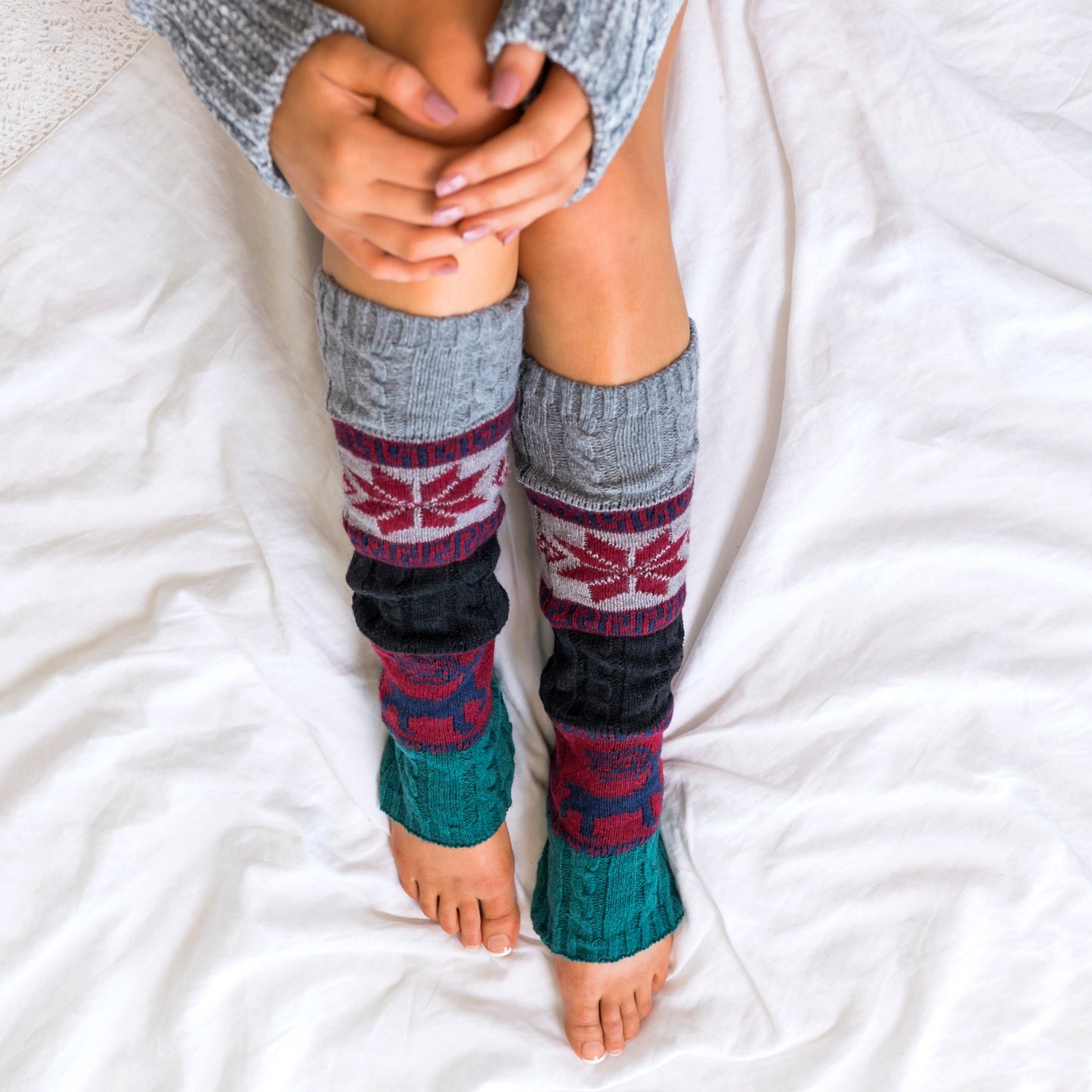 Nordic Snowflake Leg Warmer