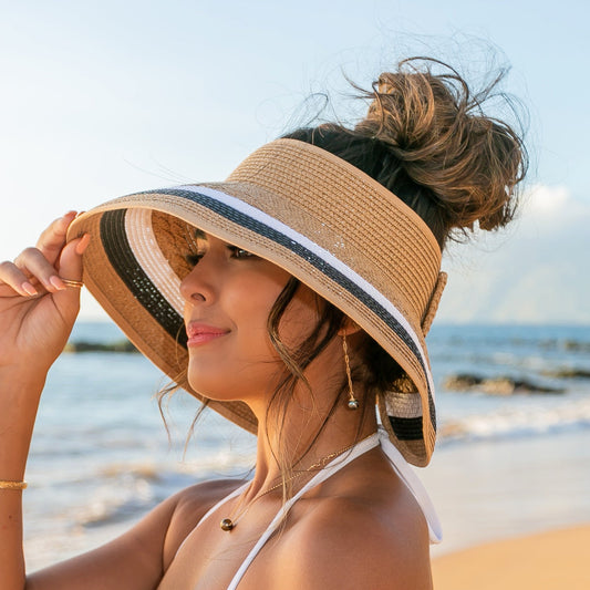 Color Block Roll up Visors Hat